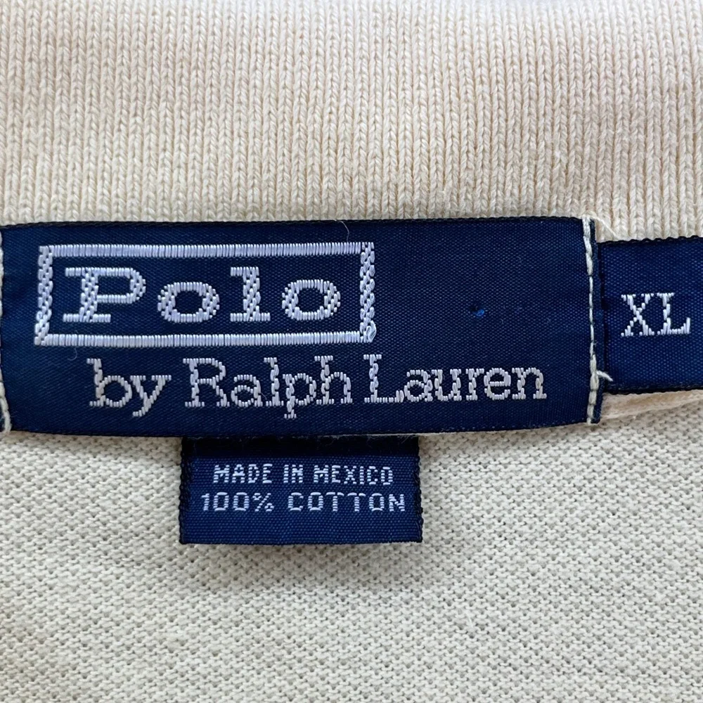 Polo Ralph Lauren Mens XL Yellow Cotton Pique Short Sleeve Pony Logo Polo Shirt